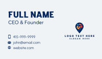 Airplane Location Pin Business Card Design