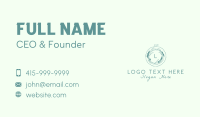 Leaf Embroidery Lettermark  Business Card Design