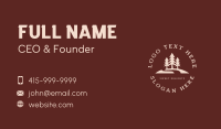 Natural Pine Tree Campsite Business Card Design