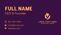 Gradient Liquid Letter V Business Card