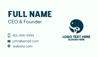 Blue Fish Circular Badge Business Card