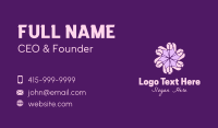 Purple Flower Star  Business Card Design