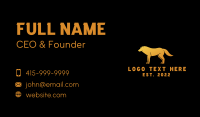 Golden Wild Wolf Business Card