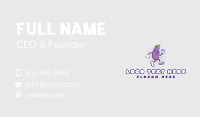 Funny Eggplant Mascot Business Card