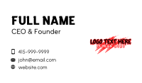 Bloody Thriller Wordmark Business Card