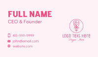 Minimalist Pink Rose Business Card