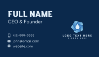 Water Droplet Whirlpool Business Card Design