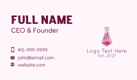 Pink Elegant Dress Business Card