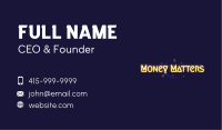 Glowing Text Moon Wordmark Business Card