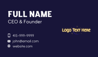 Glowing Text Moon Wordmark Business Card