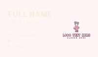 Donut Girl Cartoon Business Card Design