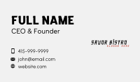 Asian Oriental Wordmark Business Card