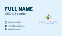 Sail Boat Lifebuoy  Business Card Image Preview