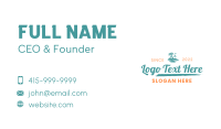 Tropical Beach Wordmark Business Card