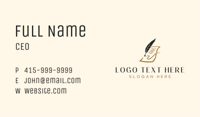 Tax Quill Publishing  Business Card