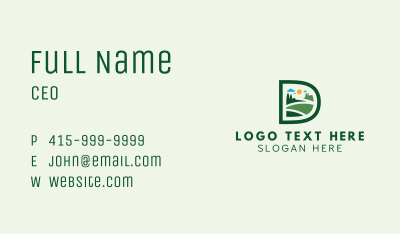 Field Lawn Care Business Card