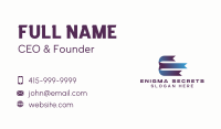 Ribbon Letter E Business Card Image Preview