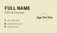 Fashion Script Wordmark Business Card