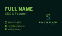Outdoor Hiking Letter S Business Card