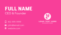 Pink Fashion Letter P Business Card