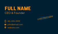 Funky Graffiti Wordmark Business Card