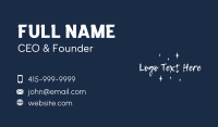 Sparkly Brush Text Wordmark Business Card