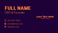 Playful Business Wordmark Business Card