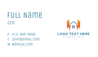 House Lightning Charge Business Card