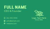 Green Leaf Bird Business Card Design