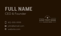 Rustic Star Wordmark Business Card