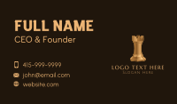 Gold Rook Chess Master Business Card Design
