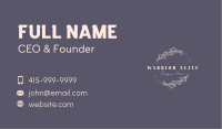Brand Floral Wordmark Business Card