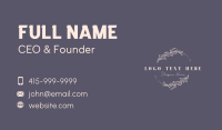 Brand Floral Wordmark Business Card Design