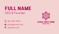 Pink Flower Spa Massage  Business Card