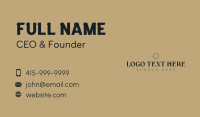 Elegant Sun Wordmark Business Card