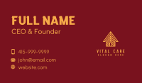 Golden Real Estate House Business Card