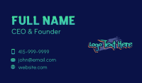 Funky Graffiti Wordmark Business Card