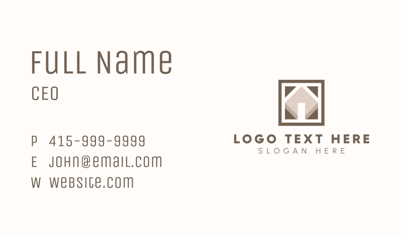 Home Business Card example 2