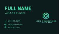 Green Letter S Labyrinth  Business Card