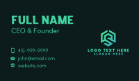 Green Letter S Labyrinth  Business Card Design