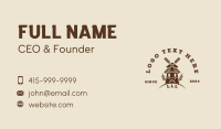 Farmer Crops Windmill Business Card Design