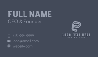 Startup Business Letter E Business Card