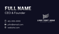 Checkered Race Flag Business Card Design