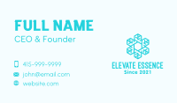 Blue Snowflake Outline  Business Card