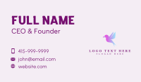Flying Bird Silhouette Business Card