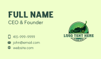 Field Lawn Mower Maintenance Business Card Design