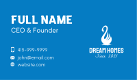 White Swan Silhouette  Business Card