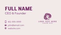 Tropical Afro Woman Business Card