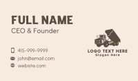 Construction Dump Truck Business Card