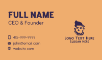 Man Model Face Business Card Design